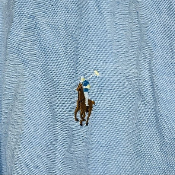 Ralph Lauren Blue Yarmouth Oxford Button Up XL 17.5 - Picture 4 of 6